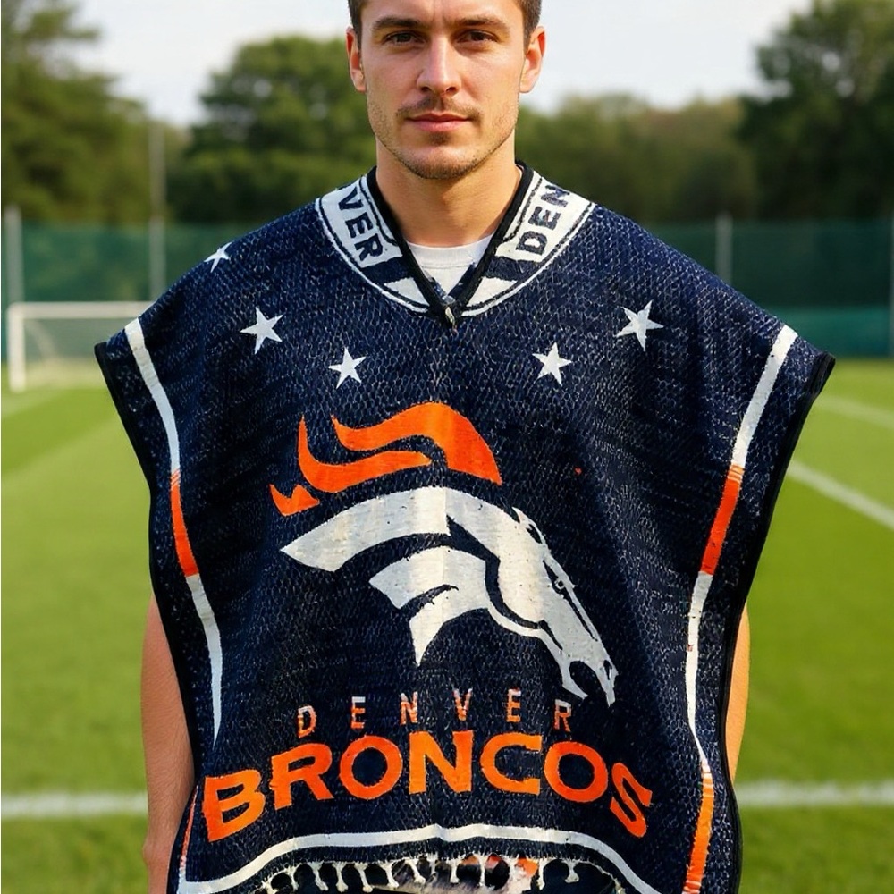 Denver Broncos Custom Made Thick Poncho